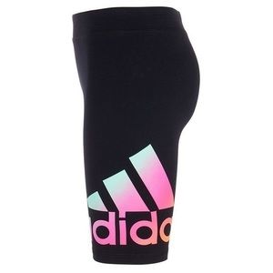 Adidas Big Girl Graphic Bike Shorts Large Black